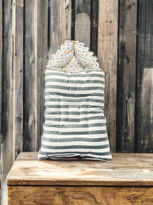 Me & Mom Premium Baby Sleeping Nest – Navy Stripe | Ultra Soft & Cozy