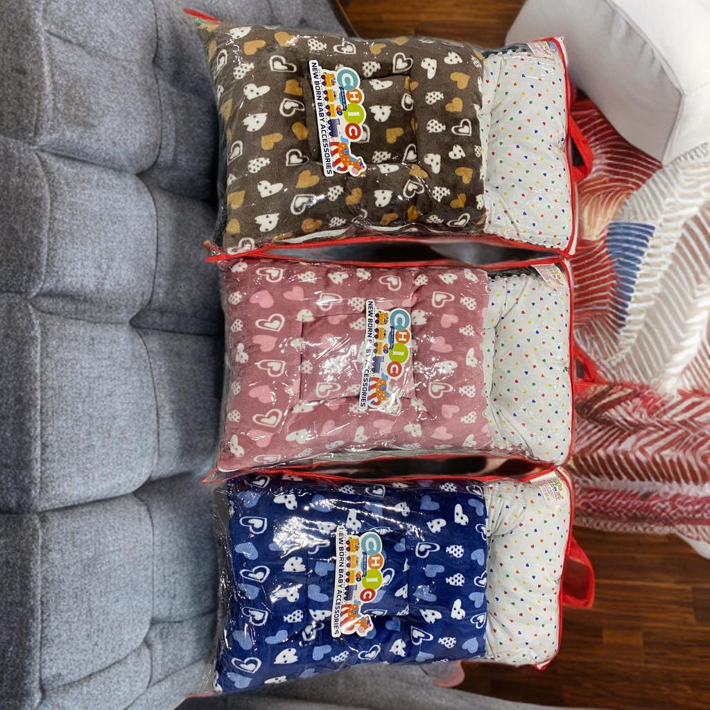 Me & Mom – BlueHearts Velvet Baby Carry Nest | Soft, Warm & Adorable Design